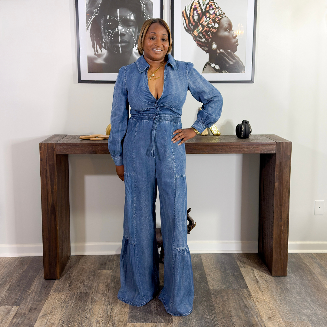 Denim Jumpsuit | Dark wash