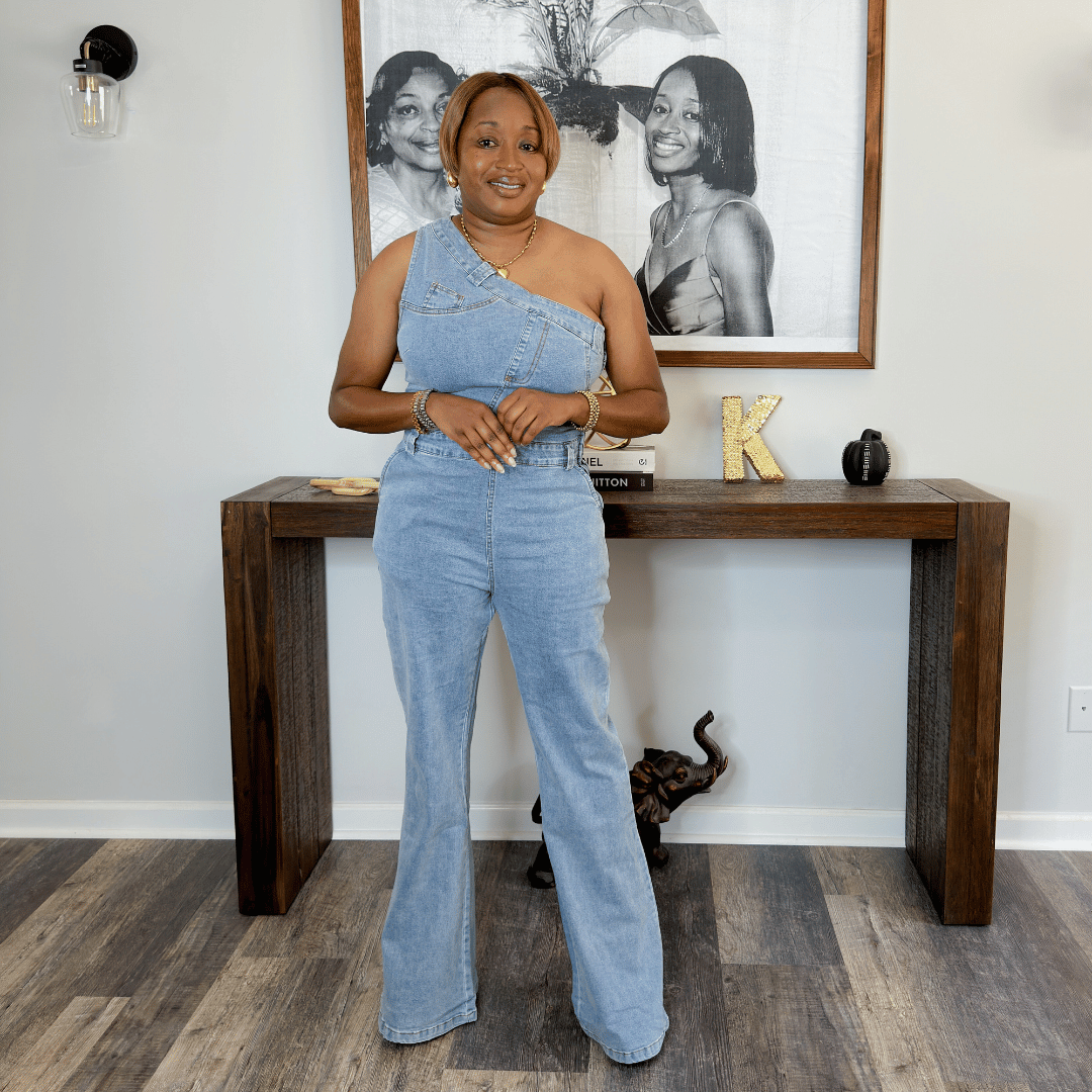 All in one jean jumpsuit best sale