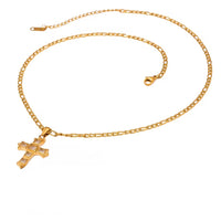 'Faye' Pave Cross Necklace